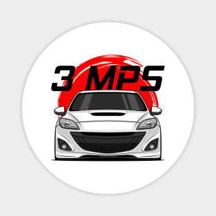Front White 3 MPS Mazdaspeed3 JDM Magnet